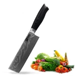 Tinderala 3 pcs kitchen knives set Japanese Damascus steel knife VG10 chef boning Paring Santoku utility knives wood handle