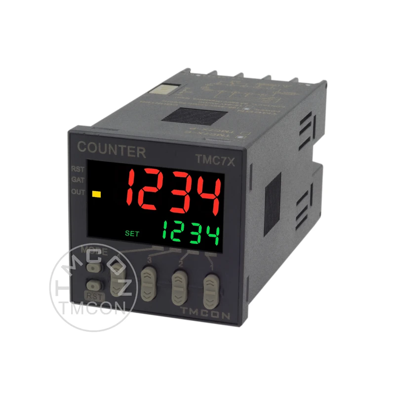 TMC7X TMCON 4 digit 48*48mm Panel LCD display Industrial electronics Digital Preset Counter for NPN PNP sensor