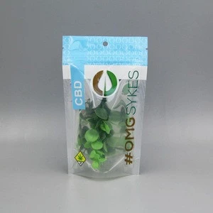 Tobacco Custom Print Metallized Smell Proof Stand Up Ziplock Medic Weed Bag Packaging