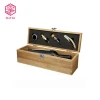 top high custom wooden/bamboo red wine bottle tool boxes with foam insert