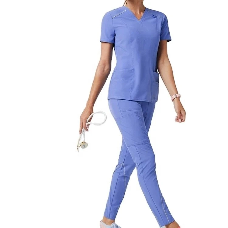 top quality Hospital Uniforms breathable scrubs uniforms jogger stretch women scrub sets uniform