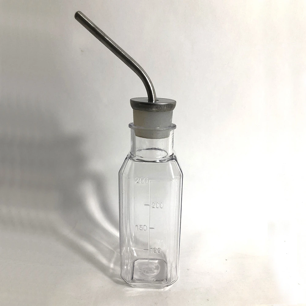transparent PP PC PSU material water bottle with stopper laboratory cage volume 200ml 250ml 500ml