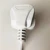 Import UK  standard  white color power cord,power cable with fused 3 pin plug from China
