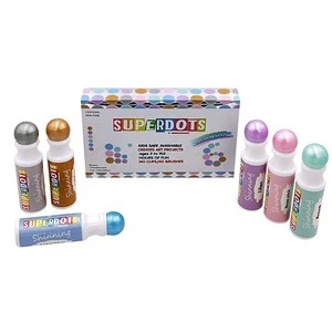 Ultra bright dot art markers CH-2851 kids drawing toys washable shimmer ink paint daubers