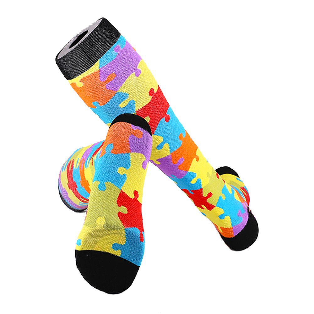 Unisex Sports Long Compression Socks Fun Knee High Cycling Running Socks