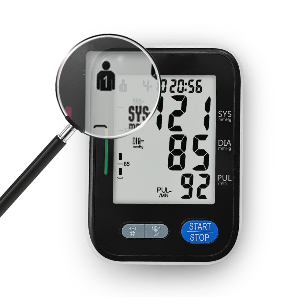 Upper Arm Digital Blood Pressure Monitor Meter Bluetooth LCD Inflation Bp Monitors