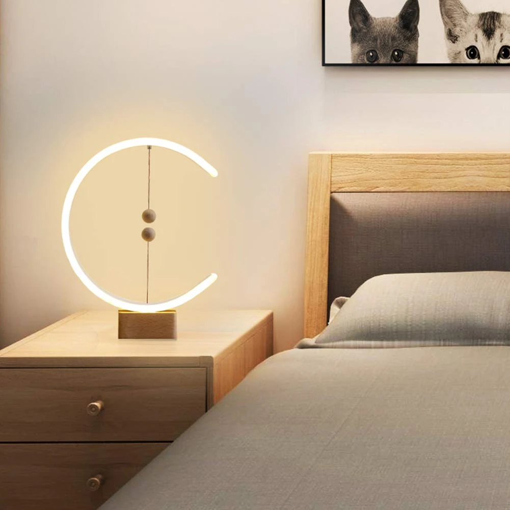 USB Port Magnetic Switch LED 3D Night Light Lamp Bed Light Lamp Bedroom