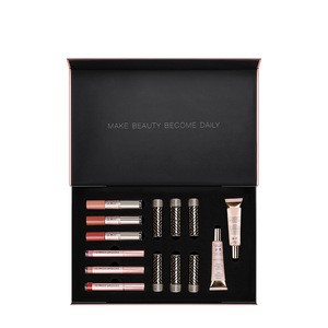 vanecl Beauty Makeup Set - 6pcs Lip Stick + 3pcs Lip Glaze + 3pcs Lip Gloss + Pore Perfecting Primer + Liquid Highlighter