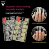 Vinimay  500pcs Bag False Nails Stiletto Curved Clear French Nails Salon Nail Tips