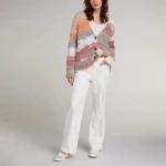 Vintage Wide Leg Design Jean Pants For Ladies Boot Cut Style White Denim Womens Jeans