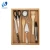 Import WanuoCraft 5 Compartments Bamboo Expandable Silverware Tray Cutlery Utensil Flatware Stationery Organizer from China
