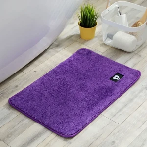 Water Absorbent Bathroom Rug Shower Rugs Bathroom Non Slip Microfiber Bath Mat