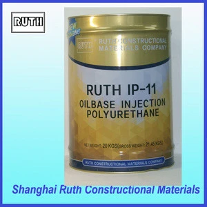 Water activated semi-rigid polyurethane foam injection resin