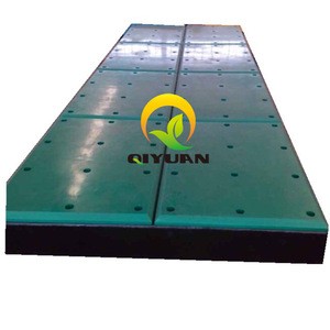 Wear resistant UHMWPE marine pads for dock bumper or marine fencing pads and harbor side protection pads