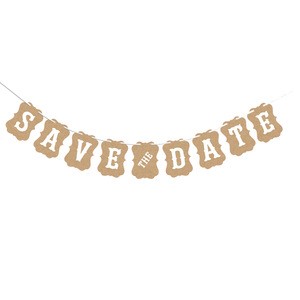 wedding birthday party decoration supplies SAVE THE DATE banner bunting