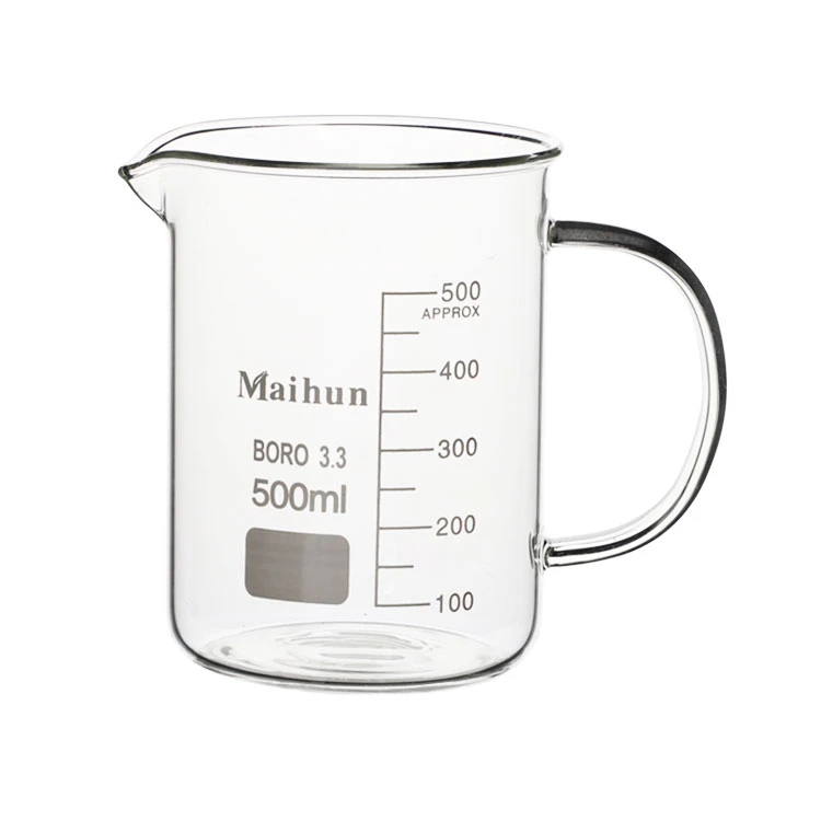 well sale 500ml heat resistant multi-purpose calibrated beaker mug with custom logo