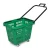 Import wholesale 100PCS grocery plastic rolling shopping basket on wheels from China