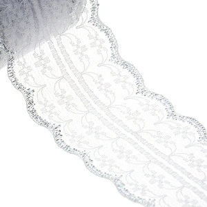Wholesale 45mm New Embroidered Floral Lace Trim Ribbon for Sewing Bridal veil Wedding Decoration Gift Package Waisstband