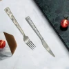 Wholesale Accept customization dinnerware cutlery set reusable 4pcs luxury fork spoon knife set