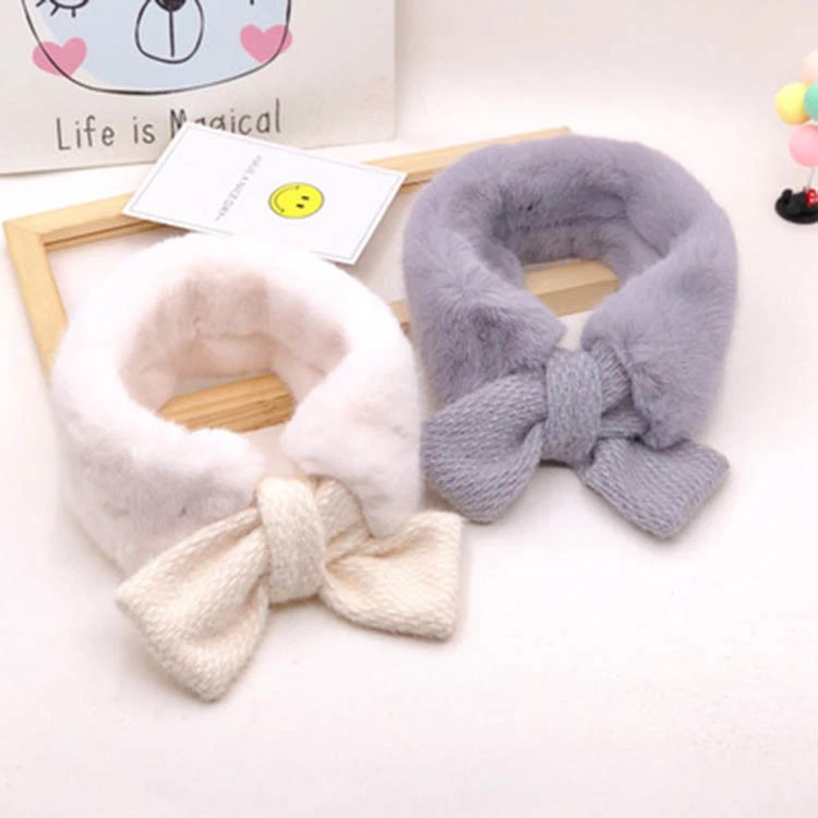 wholesale baby winter infinity knit collar scarf kids cute faux fur soft circle loop other scarf