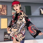 Wholesale Cardigan bathrobe long sleeve harajuku and wind loose kimono sunscreen clothing