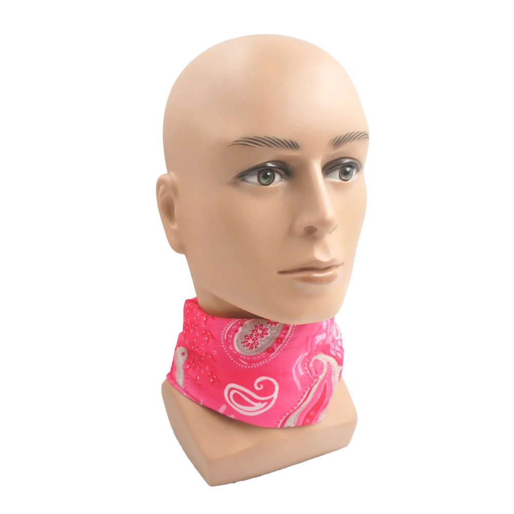 Wholesale Custom Microfiber PolyesterSeamless Neck warmer Tube  pink  Color Bandana