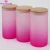 Import Wholesale Custom Sublimation Banks Color Glassware Tea Cup Frosted Gradient Drinking Water Glass Mug from China
