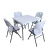 Import Wholesale Dining Room Furniture White Plastic Folding Table and Chairs from China