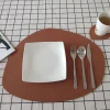 Wholesale Eco-friendly Square Hollow Customized Table Decoration Felt Table Placemats Eat Mats/Pads