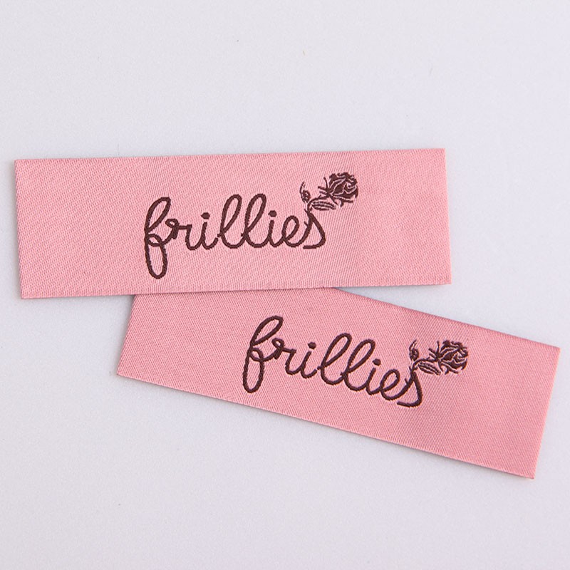 wholesale luxury brand clothing custom label woven tag for shoe