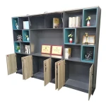 wholesale MDF Wood Wooden white shallow Office File Filing Cabinets storage holders racks book shelf bookcase luxurious
