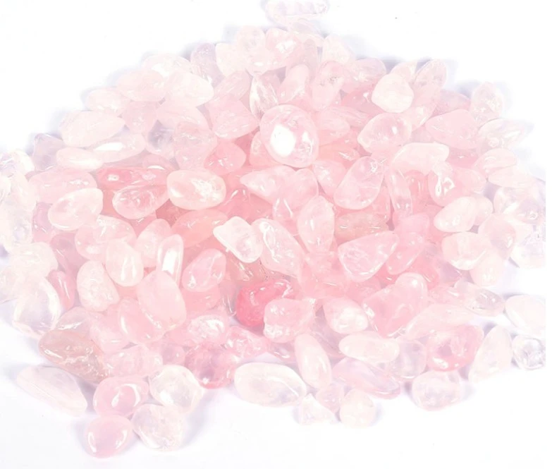 Wholesale Natural Rose Quartz Rolling Stone Healing Pink Crystal Gravel