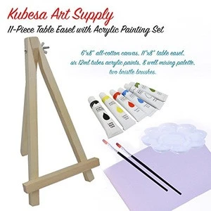 Wholesale Painting canvas Table easel set with Acrylic Painting Set