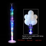 Wholesale party decoration transparent LED balloon stand lighting column bracket wedding birthday decoration balloon table set