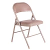 Wholesale simple design cheap school chair folding chair padded metal folding chair