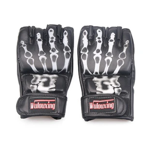 Wholesale ufc Half Finger Leather Boxing Gloves mma Sparring Gloves
