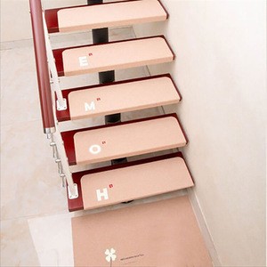 Wholesale Washable Self-adhesive Non Slip Indoor Felt Decorative Stair Mats Tread  Carpets Protected Pad