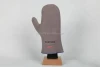 Wholesale Withstand 250 Deg.C Grey Felt of Aramid and Polyester Knitted Fabric Heat Protective Mitten Gloves for Welding