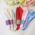 Wholesales White Cheap Satin Table Napkin for Wedding and Restaurant
