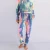 Import Womens Crew Neck Long Sleeve Top Straight Leg Pants Tie Dye Casual Woman Pajamas Set from China