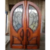 wood exterior door models double arch solid wood door entrance wrought iron solid teak wood doors