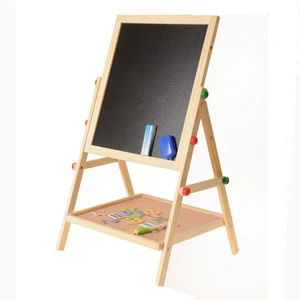 Wooden double sided Scaffold multifunctional magnetic blackboard for children