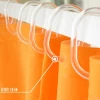 Work Well Bendable Transparent C Shape Hanging Shower Curtain Rings Bathroom curtains Accessories