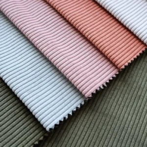 Woven Polyester Corduroy Fabric with Nylon 6 Corduroys