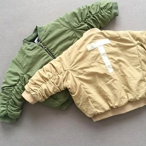 X63835A Latest New Design Autumn Winter Coats Short Baby Boys Baseball Jacket