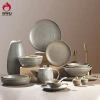 YAYU 2020 newest wholesale cheap Chinese landscape style catering restaurant 45pcs  irregular porcelain dinner sets tableware