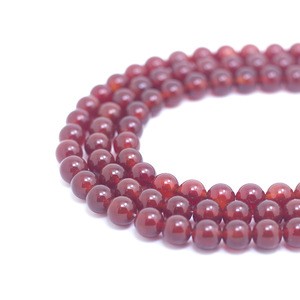 YIZE Red Agate Loose Beads Natural Gemstone Carnelian for Necklace Jewelry Making