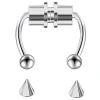 YW New Styles Stainless Steel Nose Piercing V Magnetic Nose Stud Clip On Non Piercing Nose Hoop Septum Ring Body Jewelry