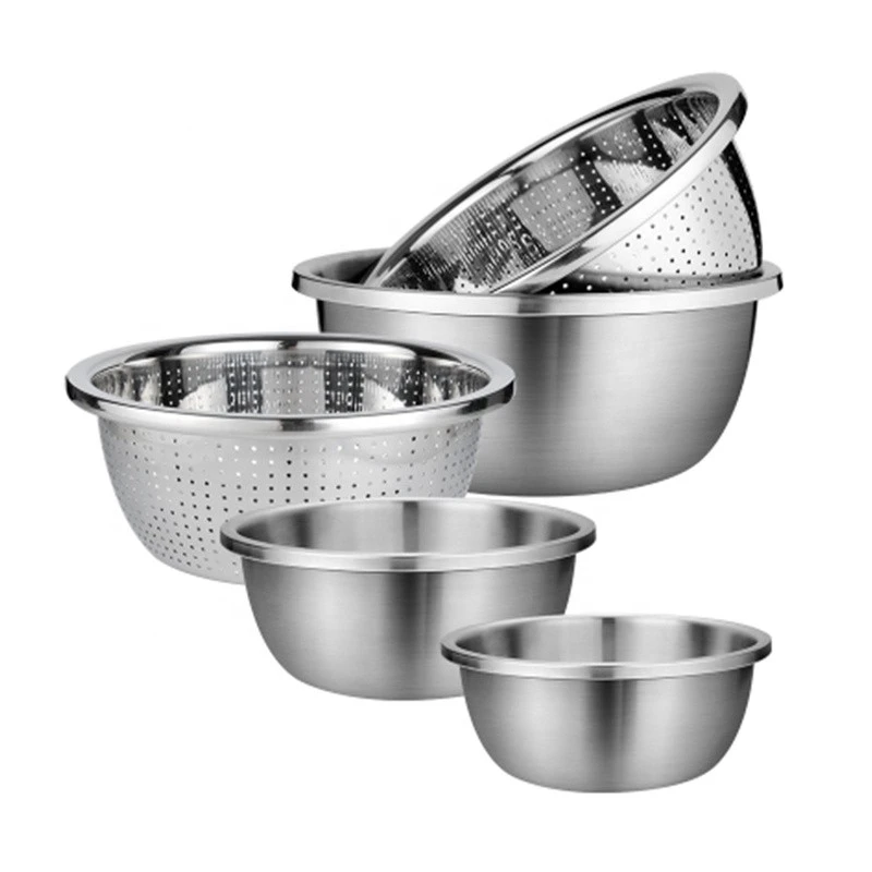 ZHONGTE Cheap Kitchen Utensil various sizes stainless steel wash basin/metal soup deep Basin rice bowl
