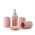 Import ZHONGYA Pink Ceramic Stoneware bathroom accessories wedding favors sanitary ware suite from China